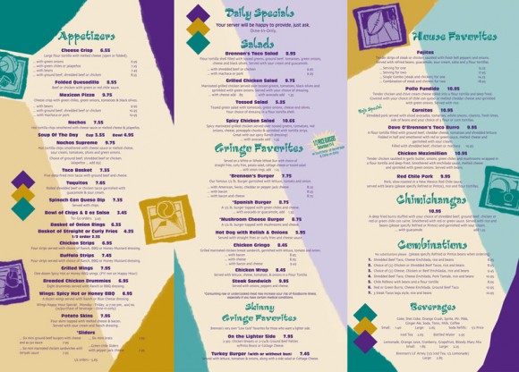 menu designing and print