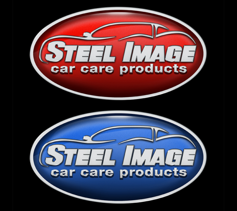 An image of Steel image logos in blue and red